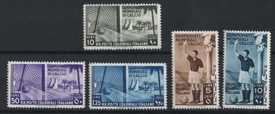 italian-cols-1934-football-postage-set-of-5-very-fine-mint-sg76-80-cat-390
