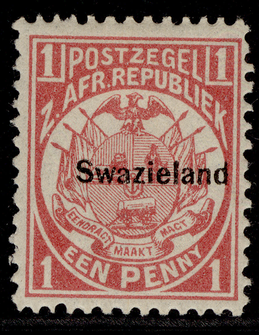 swaziland-qv-sg1-1d-carmine-m-mint-cat-25