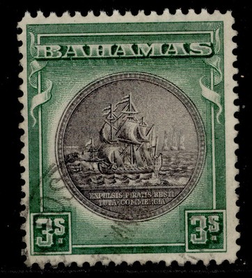 bahamas-gv-sg132a-3s-brownish-black-green-fine-used