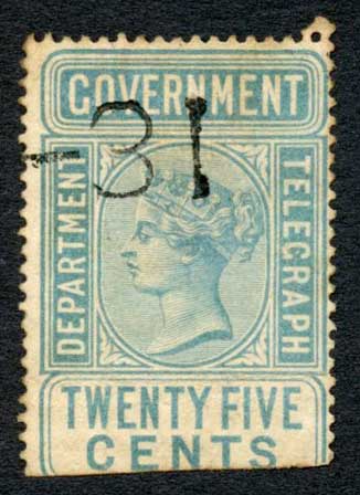 ceylon-telegraph-sgt11-25c-blue-green-type-t3-wmk-narrow-ca-cat-25-key-value