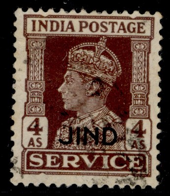 indian-states-jind-gvi-sg-o81-4a-brown-fine-used