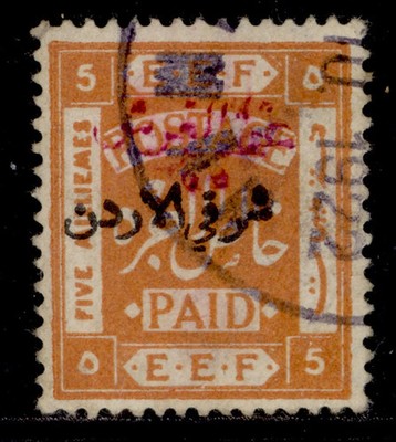 transjordan-gv-sg24-var-5-10p-on-5m-yellow-orange-fine-used-red-surch-c-250