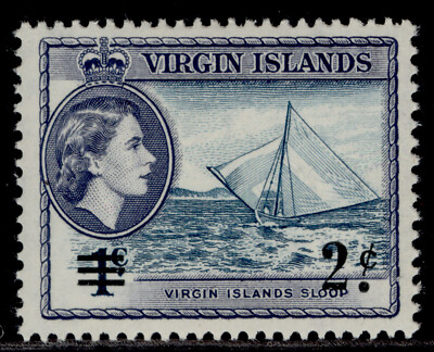 british-virgin-islands-qeii-sg163-2c-on-1c-turquoise-on-slate-violet-lh-mint