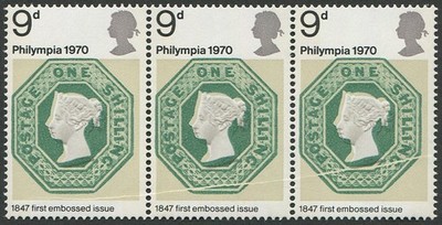 1970-philympia-9d-sg-836-shift-of-queen-s-head-stone-colour-downwards