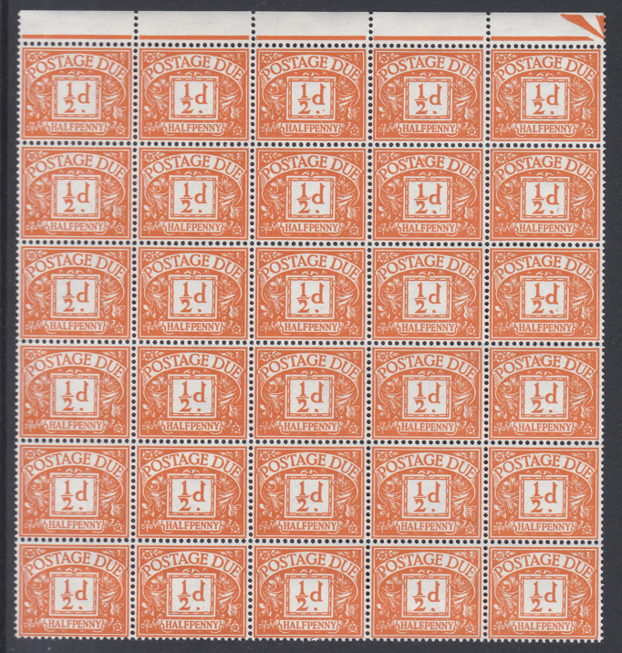 d56a-postage-due-superb-u-m-block-of-30-sideways-inverted-wmk-top-marginal-block
