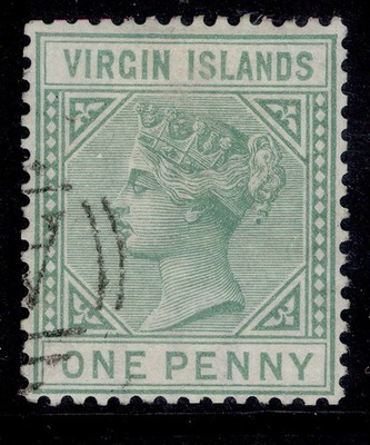 british-virgin-islands-qv-sg24-1d-emerald-green-fine-used-cat-100