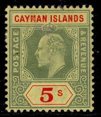 cayman-islands-edvii-sg32-5s-green-red-yellow-m-mint-cat-42