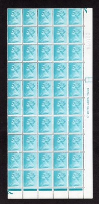 1-2p-2-bands-machin-unmounted-mint-block-of-50-varnished-paper-cat-22