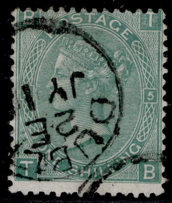 gb-qv-sg117-1s-green-plate-5-fine-used-cat-45-cds-tb
