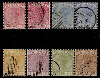 bahamas-qv-sg48-57-1884-90-set-fine-used-cat-375-plus-1d-2d-shades