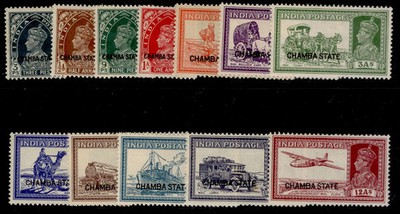 indian-states-chamba-gvi-sg82-93-1938-short-set-m-mint-cat-280