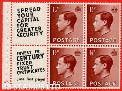 sg-459a-pb5-11-1d-red-brown-a-fine-mounted-mint-booklet-pane-o-b60958