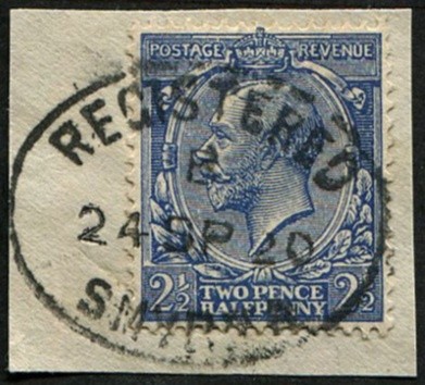 2d-sg-372-variety-dull-greenish-blue-vfu-smyrna-1920-oval-reg-cds