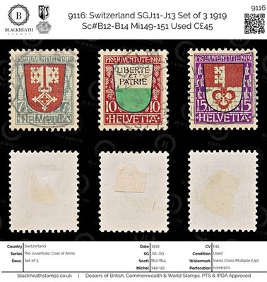 9116-switzerland-sgj11-j13-set-of-3-1919-sc-b12-b14-mi149-151-used-c45