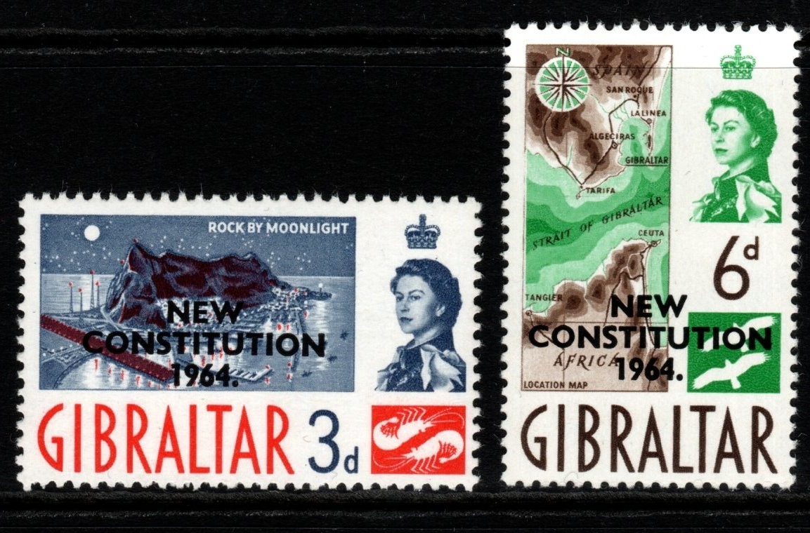 gibraltar-sg178-9-1964-new-constitution-mnh