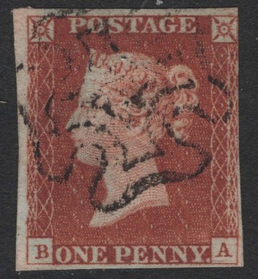 gb-1841-1d-red-plate-19-ba-fine-used-3-margins-guidelines-in-a-square-cat