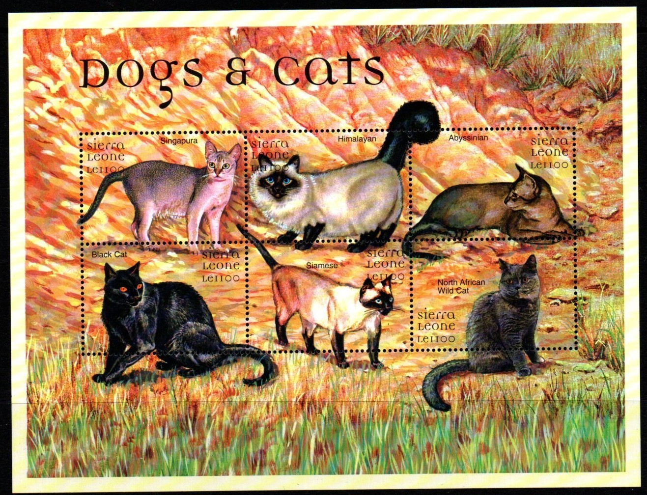 sierra-leone-sg3494a-2000-dogs-and-cats-sheetlet-mnh