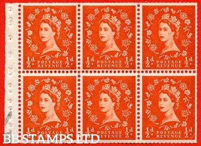 sg-587l-sb14-d-orange-red-an-unmounted-mint-booklet-pane-of-6-perf-b92971