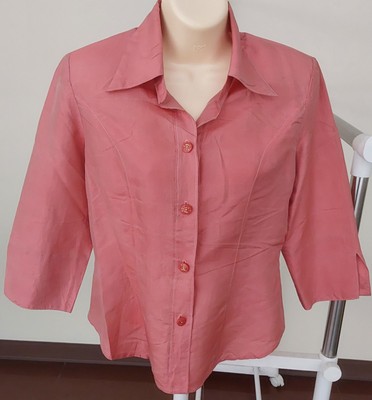 thai-tailor-handmade-100-pink-silk-button-collar-blouse