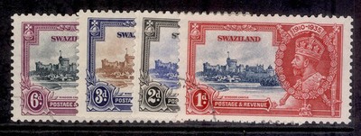 swaziland-gv-sg21-24-1935-silver-jubilee-set-fine-used-cat-28