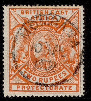 british-east-africa-qv-sg93-2r-orange-used-cat-170-cds-pmk