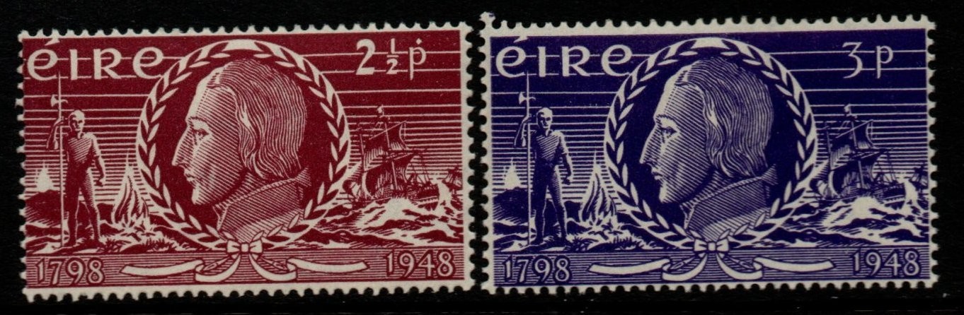 ireland-sg144-5-1948-150th-anniversary-of-insurrection-mnh