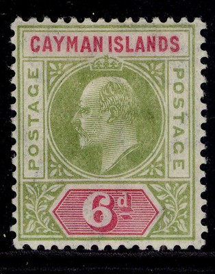 cayman-islands-edvii-sg14-6d-olive-rose-m-mint-cat-48