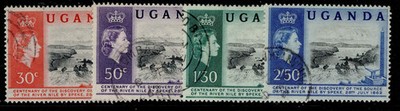 uganda-qeii-sg95-98-1962-spekes-discovery-set-fine-used