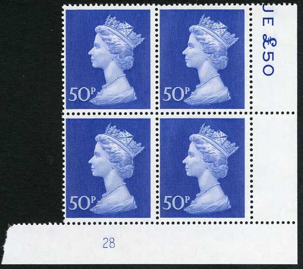 uc10-50p-deep-ultramarine-bradbury-paper-plate-28-block-of-four-u-m