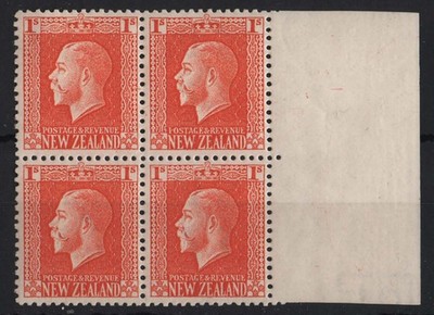 new-zealand-1915-1s-vermilion-p14x13-sg430-vf-mint-marginal-blk-of-4-3x-um