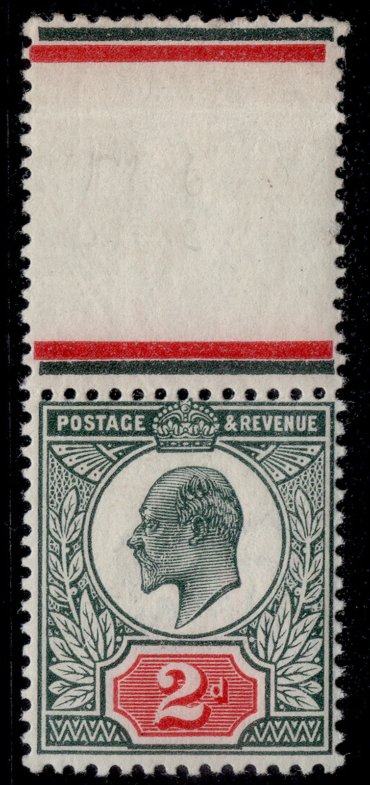 gb-edvii-sg291-spec-m13-3-2d-deep-dull-green-bright-carmine-nh-mint-cat-80