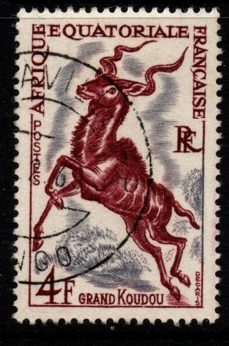 french-equatorial-africa-sg291-1957-4f-animals-fine-used