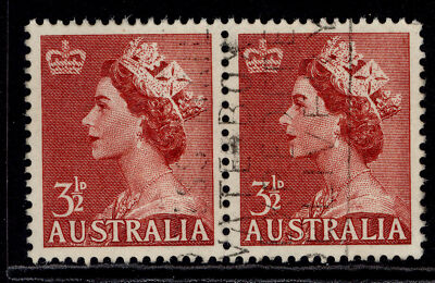 australia-qeii-sg262a-3d-brown-red-pair-fine-used