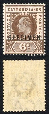 cayman-is-sg6-kevii-6d-brown-wmk-crown-ca-opt-specimen-m-m