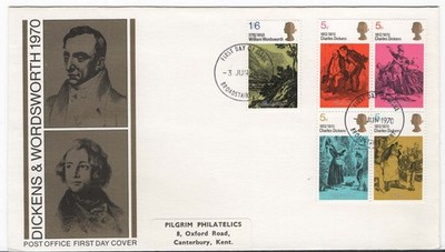 gb-1970-literary-anniversaries-set-broadstairs-fdi-relevant-cancel-fine