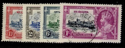 st-helena-gv-sg124-127-1935-silver-jubilee-set-fine-used-cat-42-cds-pmks