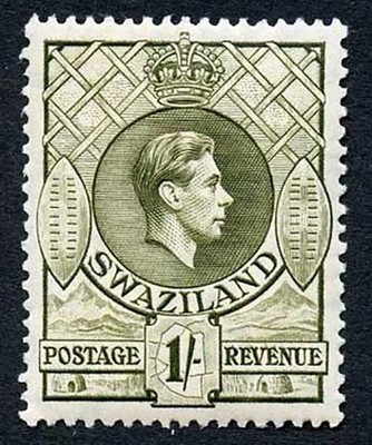 swaziland-sg35-kgvi-1-brown-olive-wmk-mult-script-ca-m-m