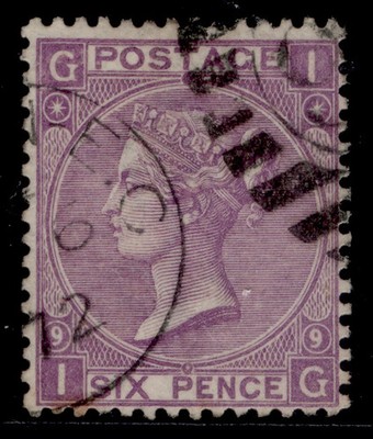 gb-qv-sg109-6d-mauve-plate-9-fine-used-cat-55-cds-ig