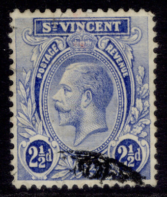 st-vincent-gv-sg133a-2d-bright-blue-fine-used