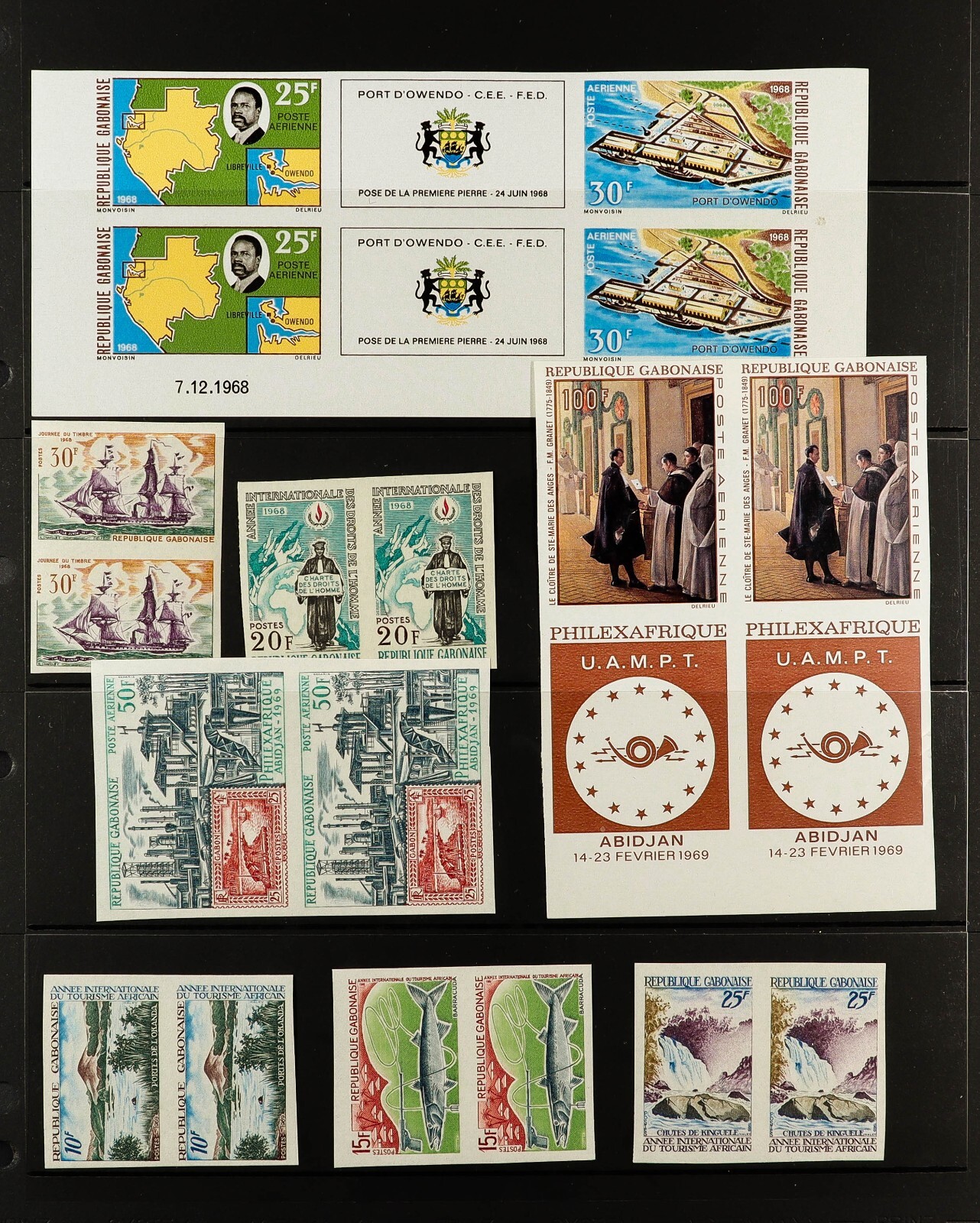 gabon-1968-1973-imperf-pairs-nh-mint-collection-x92-stamps