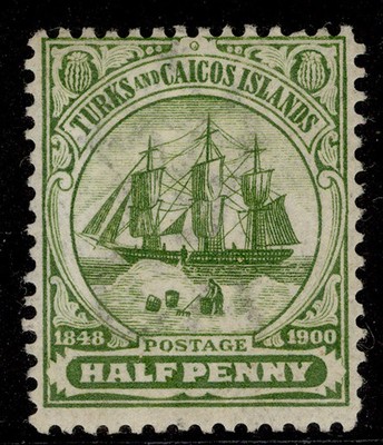 turks-caicos-islands-qv-sg101-d-green-lh-mint