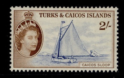 turks-caicos-qeii-sg248-2s-deep-ultramarine-brown-m-mint-cat-17