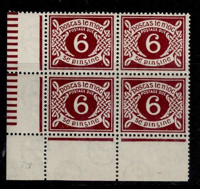 ireland-gv-sg-d4-var-6d-plum-block-x4-blind-a-hibernian-pd4a-nh-mint