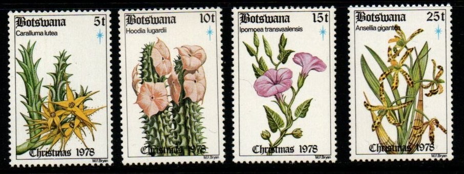 botswana-sg435-8-1978-christmas-flowers-mnh