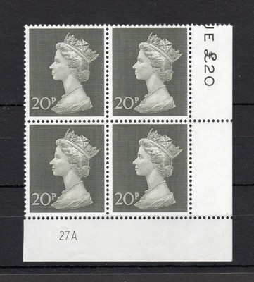 20p-machin-unmounted-mint-plate-27a-block