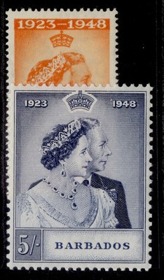 barbados-gvi-sg265-266-1949-royal-silver-wedding-set-m-mint-cat-20