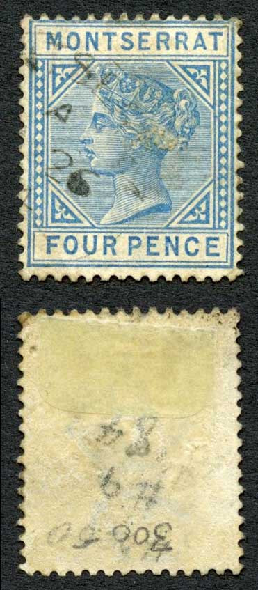 montserrat-sg11-4d-wmk-crown-ca-fine-used-corner-perf-crease-cat-275-pounds