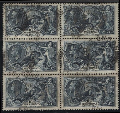gb-1934-10s-re-engraved-sg452-fine-used-block-of-6-scarce-multiple-cat-480