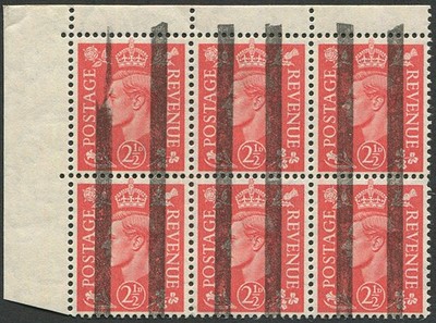 1950-2d-sg-507-p-o-training-bars-on-block-of-six-u-m-corner-marginal