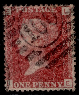 gb-qv-sg43-1d-rose-red-plate-154-fine-used-le
